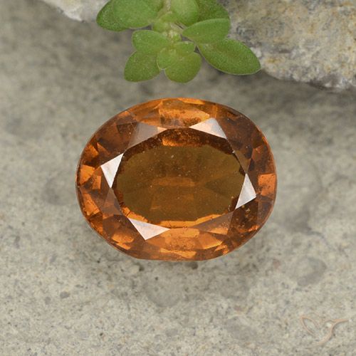 1.93ct Natural Medium-Dark Orange Hessonite Garnet, Oval, VS
