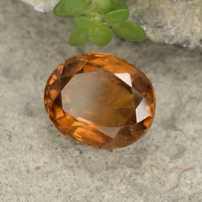 1.93 ct Orange Hessonite Garnet Stone, Natural Hessonite Garnet in Oval Facet Shape for Sale