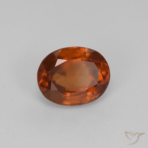 2.04 ct Orange Hessonite Garnet Stone, Natural Hessonite Garnet in Oval Facet Shape for Sale
