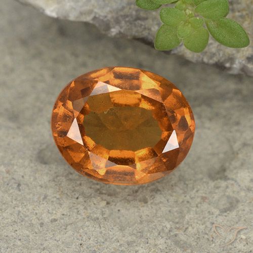 1.81ct Natural Medium-Dark Orange Hessonite Garnet, Oval, VS
