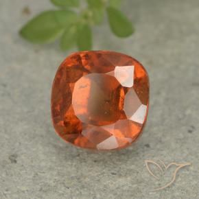 1.83 ct Orange Hessonite Garnet Stone, Natural Hessonite Garnet in Cushion-Cut Shape for Sale