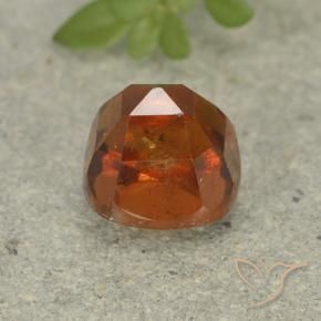 Hessonite Garnet Gemstone in 6 x 6 mm (calibrated) Size for Sale, Hessonite Garnet Stone in Medium Orange Color