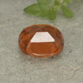 Hessonite Garnet Gemstone in 7 x 7 mm (calibrated) Size for Sale, Hessonite Garnet Stone in Deep Orange Color