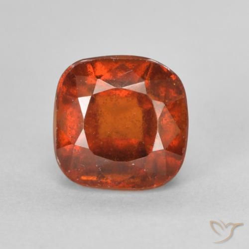 1.91ct Natural Reddish Orange Hessonite Garnet, Cushion, VS