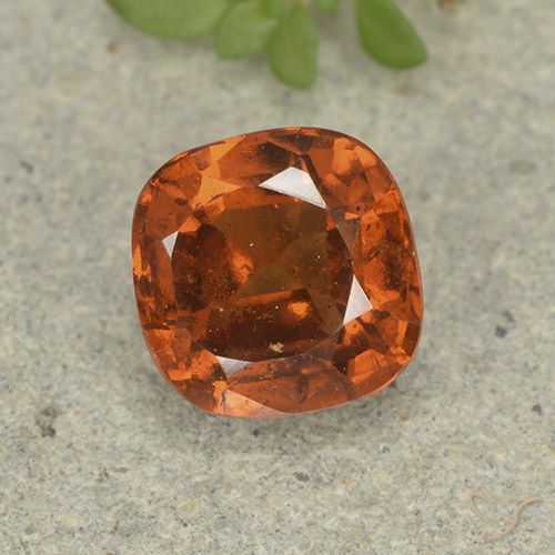 1.86ct Natural Medium-Dark Orange Hessonite Garnet, Cushion, VS-SI