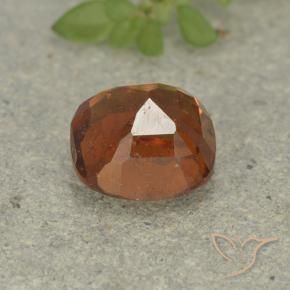 Hessonite Garnet Gemstone in 7 x 7 mm (calibrated) Size for Sale, Hessonite Garnet Stone in Medium-Dark Orange Color