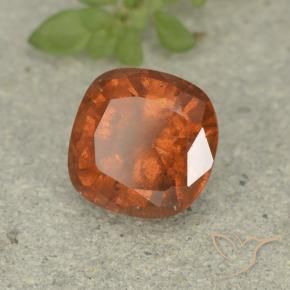 1.74 ct Orange Hessonite Garnet Stone, Natural Hessonite Garnet in Cushion-Cut Shape for Sale