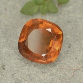 1.60 ct Orange Hessonite Garnet Stone, Natural Hessonite Garnet in Cushion-Cut Shape for Sale