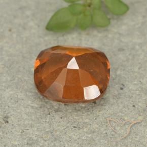 Hessonite Garnet Gemstone in 7 x 7 mm (calibrated) Size for Sale, Hessonite Garnet Stone in Medium Orange Color