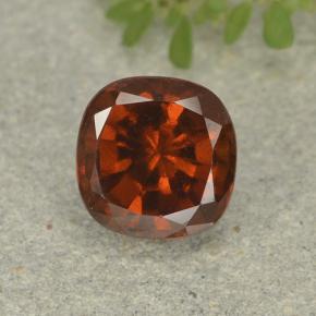 Medium Red Hessonite Garnet Gem - 1.9ct Cushion-Cut (ID: 499230)