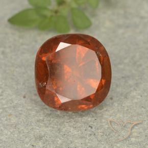 1.91 ct Orange Hessonite Garnet Stone, Natural Hessonite Garnet in Cushion-Cut Shape for Sale