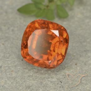 1.92 ct Orange Hessonite Garnet Stone, Natural Hessonite Garnet in Cushion-Cut Shape for Sale