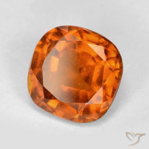 1.79 ct Orange Hessonite Garnet Stone, Natural Hessonite Garnet in Cushion-Cut Shape for Sale