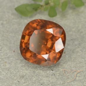 1.75 ct Orange Hessonite Garnet Stone, Natural Hessonite Garnet in Cushion-Cut Shape for Sale