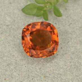 1.54 ct Orange Hessonite Garnet Gemstone, Hessonite Garnet Gem in Cushion-Cut Shape for Sale.