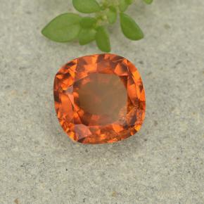 1.54 ct Orange Hessonite Garnet Stone, Natural Hessonite Garnet in Cushion-Cut Shape for Sale