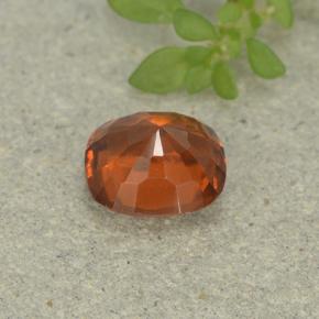 Hessonite Garnet Gemstone in 7.1 x 6.9 mm Size for Sale, Hessonite Garnet Stone in Orange Color