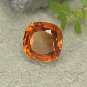1.95 ct Orange Hessonite Garnet Stone, Natural Hessonite Garnet in Cushion-Cut Shape for Sale