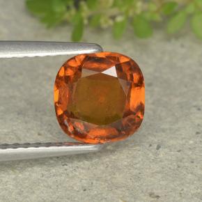 Deep Orange Hessonite Garnet Gem - 1.7ct Cushion-Cut (ID: 499248)