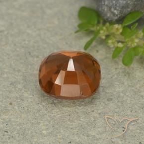 Hessonite Garnet Gemstone in 7 x 7 mm (calibrated) Size for Sale, Hessonite Garnet Stone in Medium Orange Color