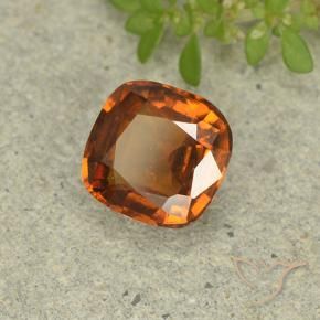 1.60 ct Orange Hessonite Garnet Stone, Natural Hessonite Garnet in Cushion-Cut Shape for Sale
