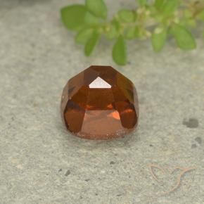 Hessonite Garnet Gemstone in 6 x 6 mm (calibrated) Size for Sale, Hessonite Garnet Stone in Medium-Dark Orange Color