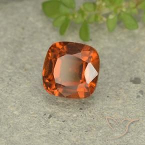 1.90 ct Orange Hessonite Garnet Stone, Natural Hessonite Garnet in Cushion-Cut Shape for Sale