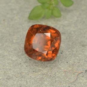 1.83 ct Orange Hessonite Garnet Stone, Natural Hessonite Garnet in Cushion-Cut Shape for Sale