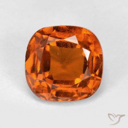 1.94ct Natural Fire Orange Hessonite Garnet, Cushion, VS