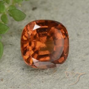 1.94 ct Orange Hessonite Garnet Stone, Natural Hessonite Garnet in Cushion-Cut Shape for Sale