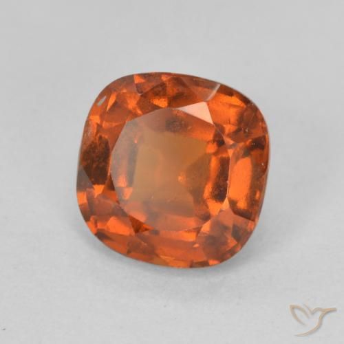 1.93 ct Orange Hessonite Garnet Stone, Natural Hessonite Garnet in Cushion-Cut Shape for Sale