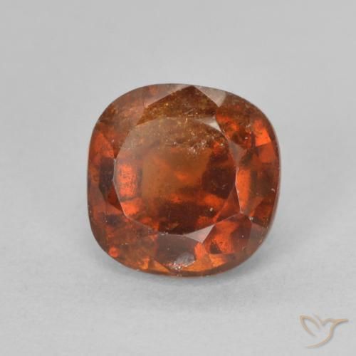 1.92ct Natural Fire Orange Hessonite Garnet, Cushion, VS-SI