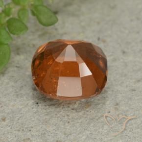 Hessonite Garnet Gemstone in 7 x 7 mm (calibrated) Size for Sale, Hessonite Garnet Stone in Medium-Dark Orange Color
