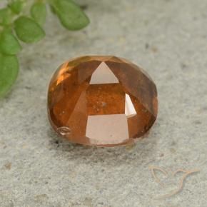 Hessonite Garnet Gemstone in 7 x 7 mm (calibrated) Size for Sale, Hessonite Garnet Stone in Deep Orange Color