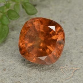 1.95 ct Orange Hessonite Garnet Stone, Natural Hessonite Garnet in Cushion-Cut Shape for Sale