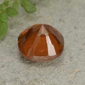 Hessonite Garnet Gemstone in 7 x 7 mm (calibrated) Size for Sale, Hessonite Garnet Stone in Medium-Dark Orange Color