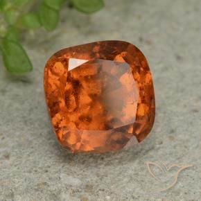 1.78 ct Orange Hessonite Garnet Stone, Natural Hessonite Garnet in Cushion-Cut Shape for Sale