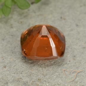 Hessonite Garnet Gemstone in 6.7 x 6.7 mm Size for Sale, Hessonite Garnet Stone in Deep Orange Color