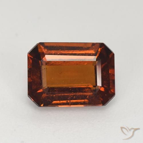 2.23 ct Orange Hessonite Garnet Stone, Natural Hessonite Garnet in Octagon Step Cut Shape for Sale