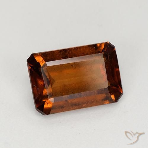 1.92 ct Orange Hessonite Garnet Stone, Natural Hessonite Garnet in Octagon Step Cut Shape for Sale