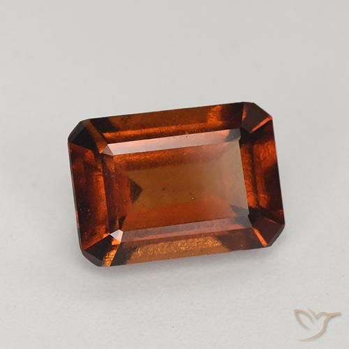 2.56 ct Orange Hessonite Garnet Stone, Natural Hessonite Garnet in Octagon Step Cut Shape for Sale