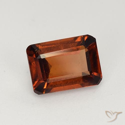 1.95 ct Orange Hessonite Garnet Stone, Natural Hessonite Garnet in Octagon Step Cut Shape for Sale