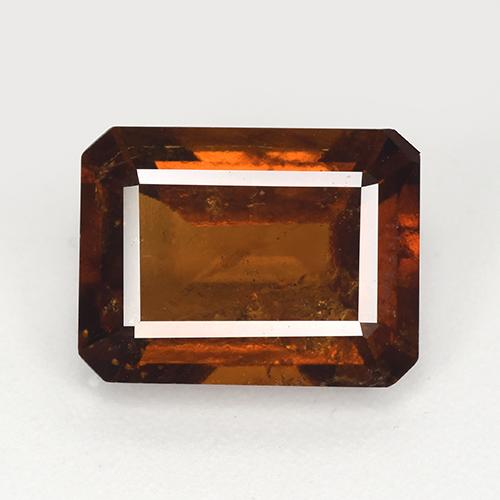 4.33 ct Orange Hessonite Garnet Gemstone, Hessonite Garnet Gem in Octagon Step Cut Shape for Sale.