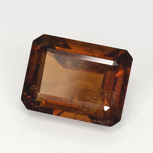 4.33 ct Orange Hessonite Garnet Stone, Natural Hessonite Garnet in Octagon Step Cut Shape for Sale