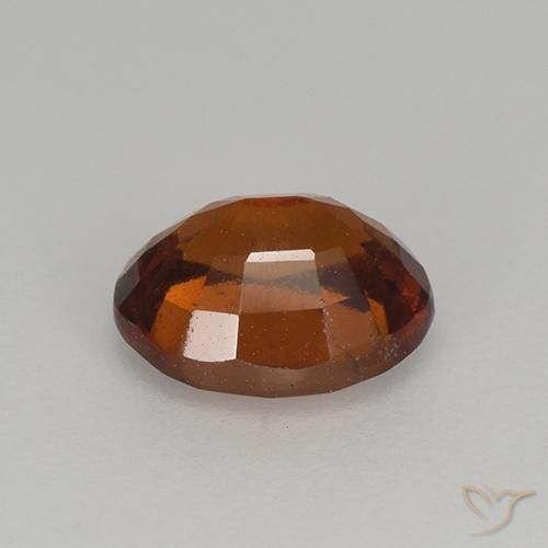 Hessonite Garnet Gemstone in 7.5 x 6 mm Size for Sale, Hessonite Garnet Stone in Medium Orange Color