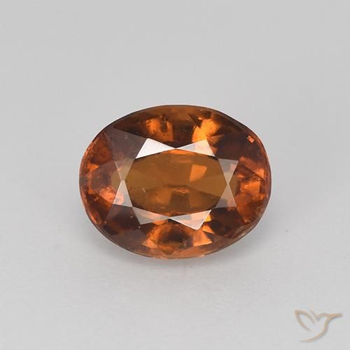 1.52ct Natural Reddish Orange Hessonite Garnet, Oval, VS