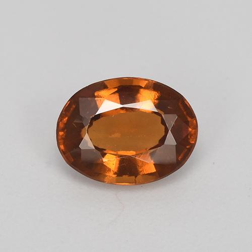 1.27 ct Orange Hessonite Garnet Gemstone, Hessonite Garnet Gem in Oval Facet Shape for Sale.