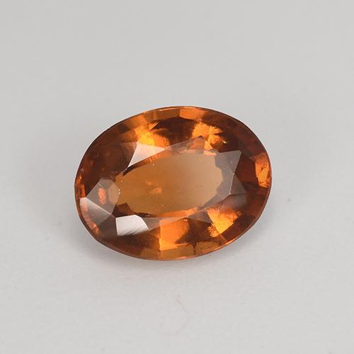1.27 ct Orange Hessonite Garnet Stone, Natural Hessonite Garnet in Oval Facet Shape for Sale