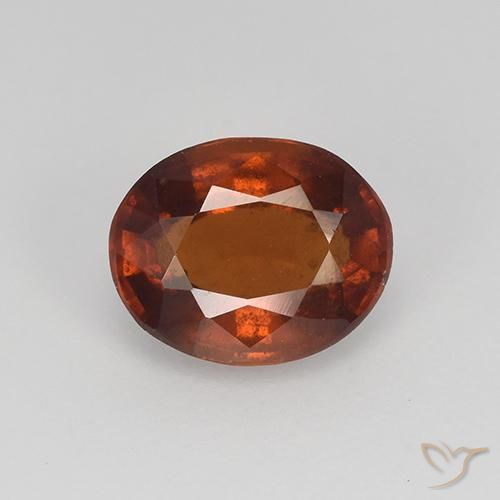 1.56 ct Brown Hessonite Garnet, 7.8 x 6.3 mm Oval Cut From Sri Lanka, Photo A