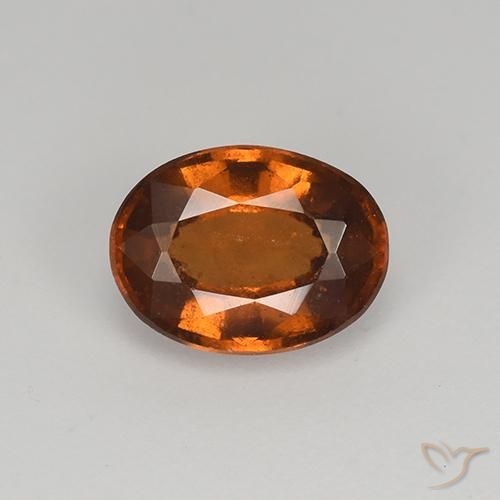 1.6 ct Brown Hessonite Garnet, 8.1 x 6.1 mm Oval Cut From Sri Lanka, Photo A